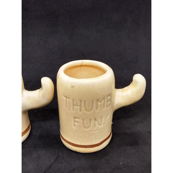 Vintage set of four Thumb do dont fun cant shot glasses - Picture 5 of 12